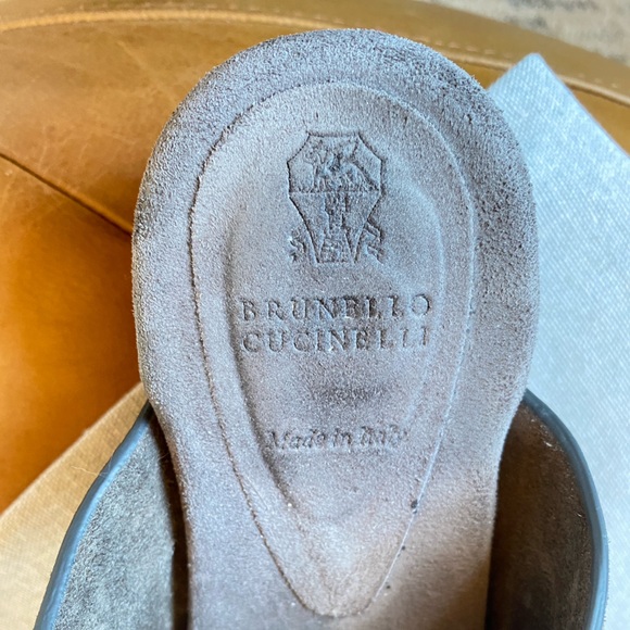 BRUNELLO CUCINELLI Bead-embellished suede clogs - Picture 10 of 13